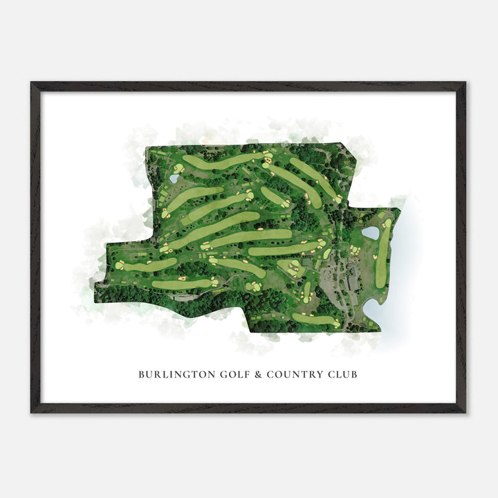 Print of Burlington Golf &amp; Country Club Classic Map