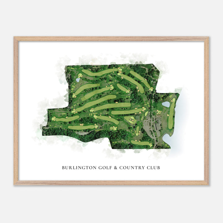 Print of Burlington Golf &amp; Country Club Classic Map