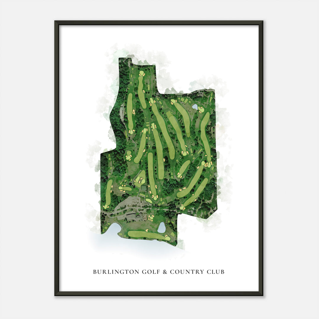 Print of Burlington Golf &amp; Country Club Classic Map