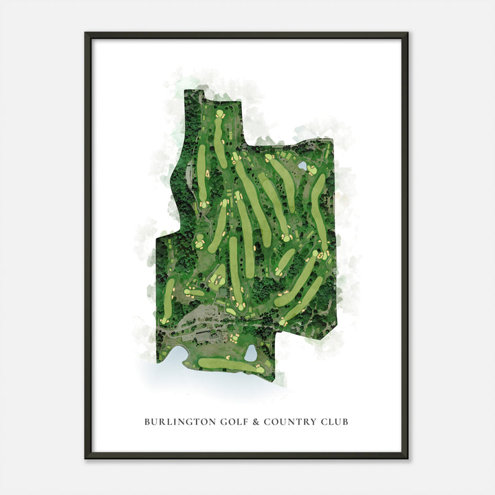 Print of Burlington Golf &amp; Country Club Classic Map