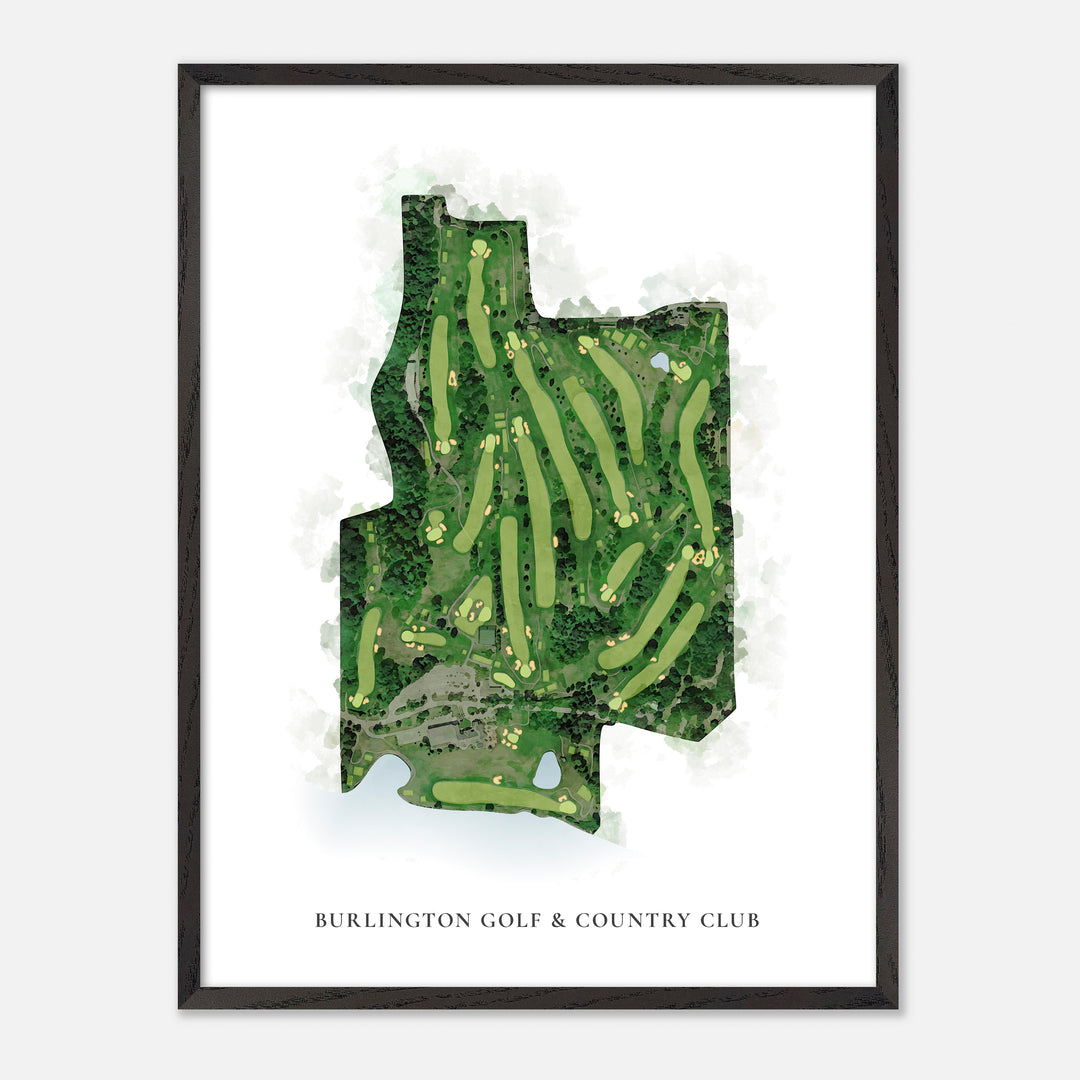 Print of Burlington Golf &amp; Country Club Classic Map