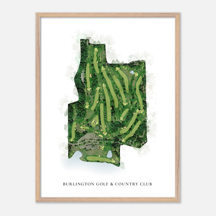 Print of Burlington Golf &amp; Country Club Classic Map