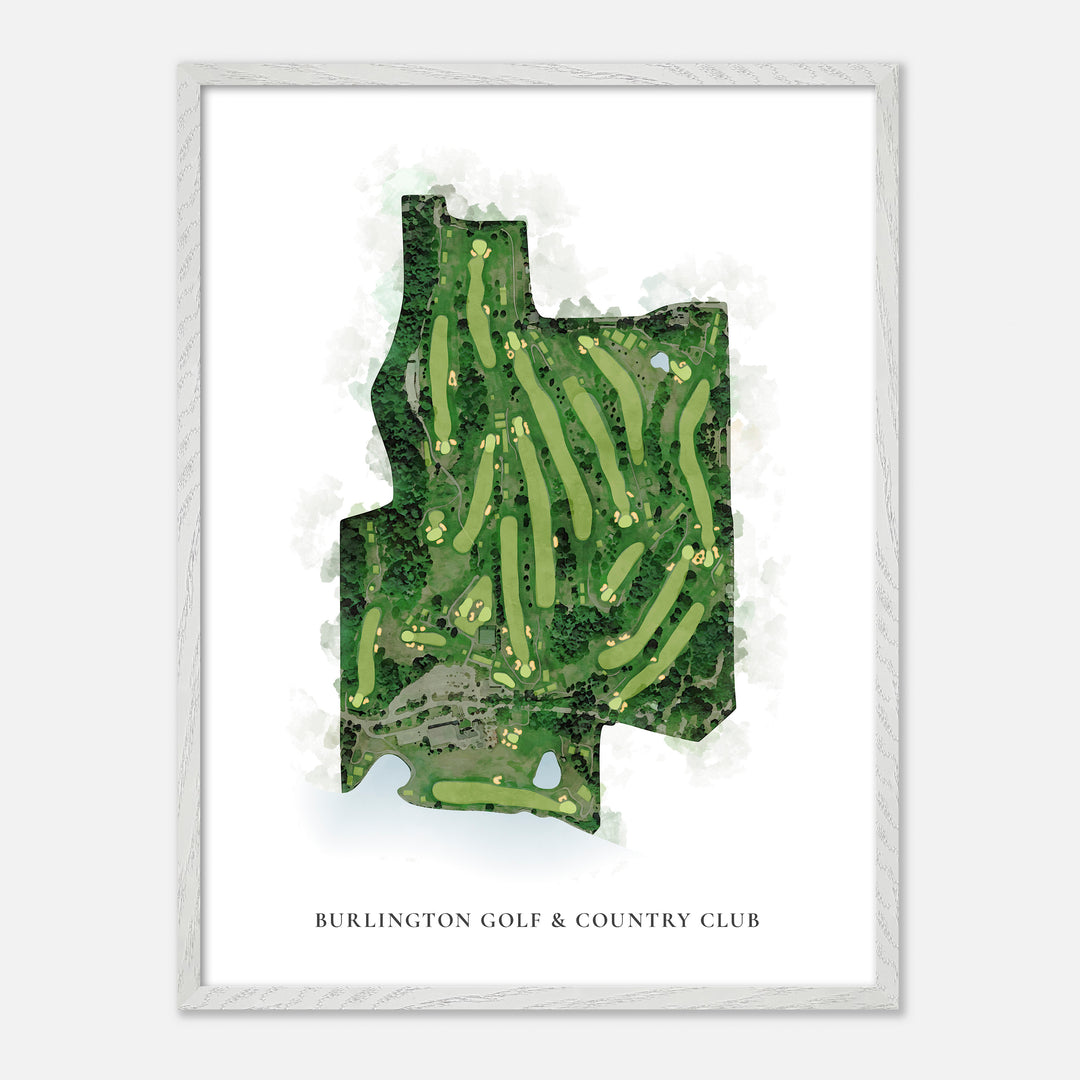 Print of Burlington Golf &amp; Country Club Classic Map