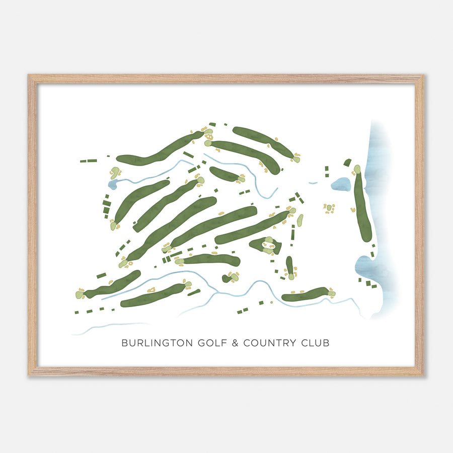 Print of Burlington Golf & Country Club Modern Map