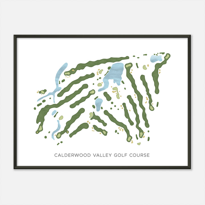 Print of Calderwood Valley Golf Course Modern Map