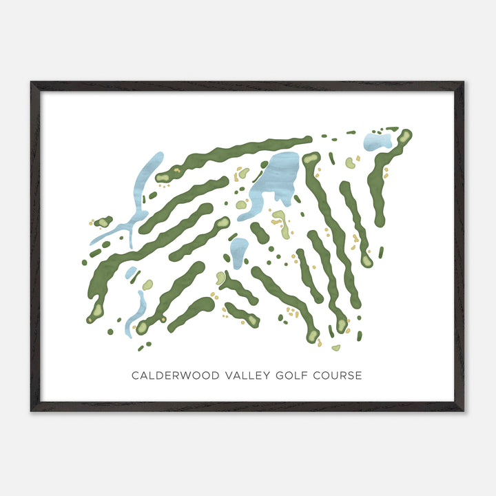 Print of Calderwood Valley Golf Course Modern Map