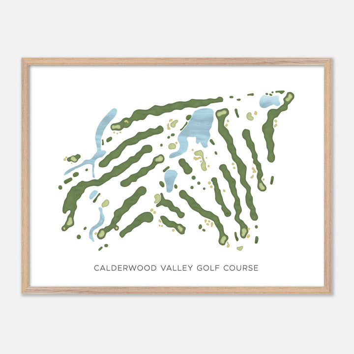Print of Calderwood Valley Golf Course Modern Map