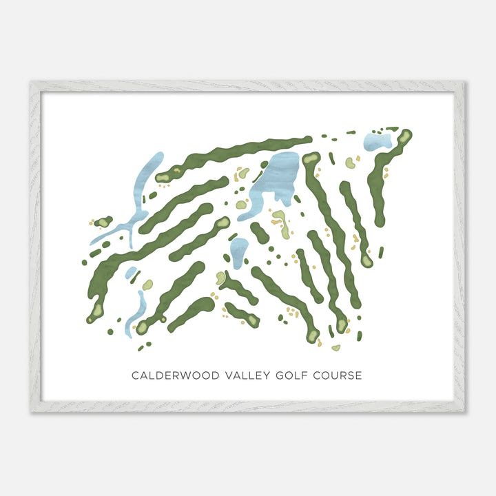 Print of Calderwood Valley Golf Course Modern Map