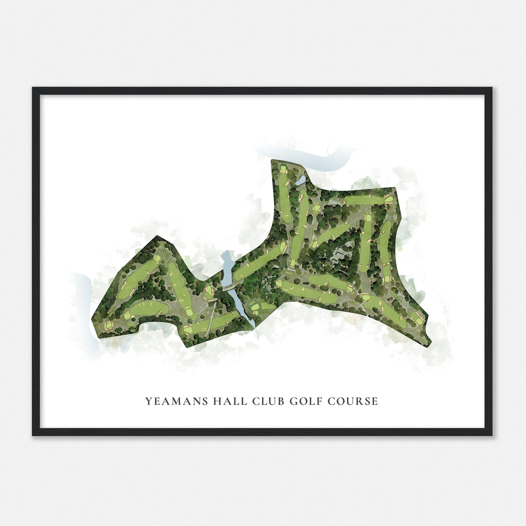 Print of Yeamans Hall Club Golf Course Classic Map