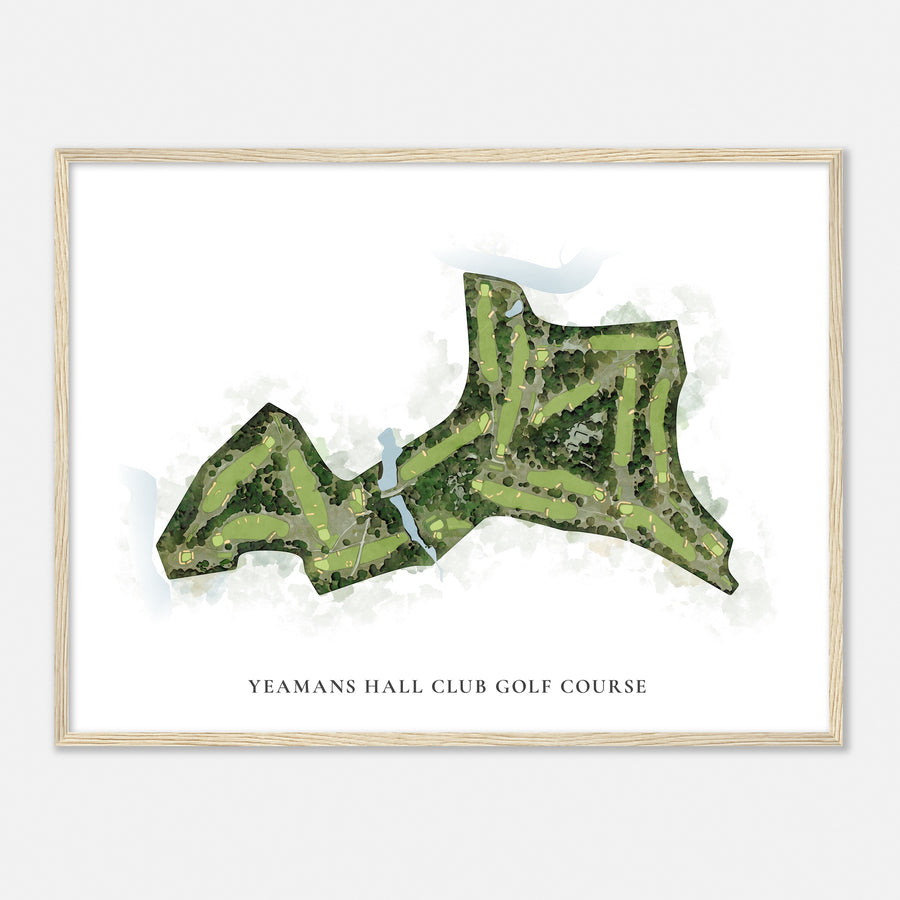 Print of Yeamans Hall Club Golf Course Classic Map