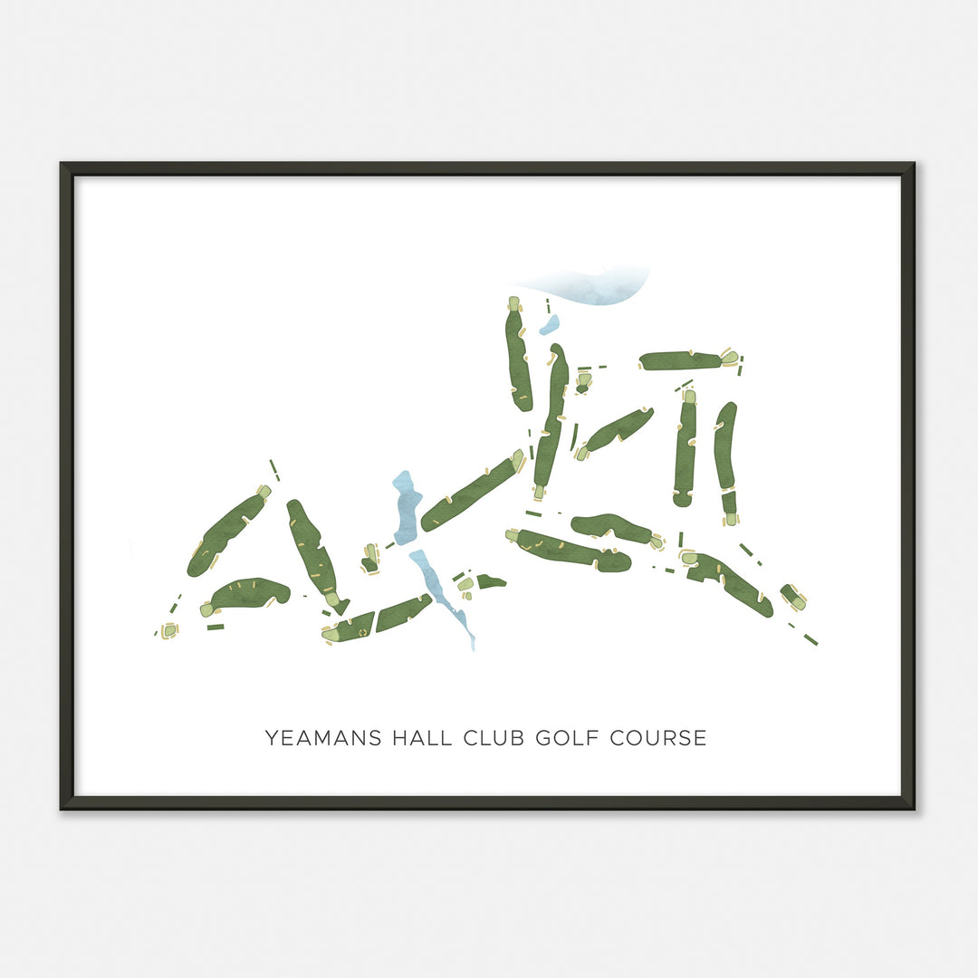 Print of Yeamans Hall Club Golf Course Modern Map