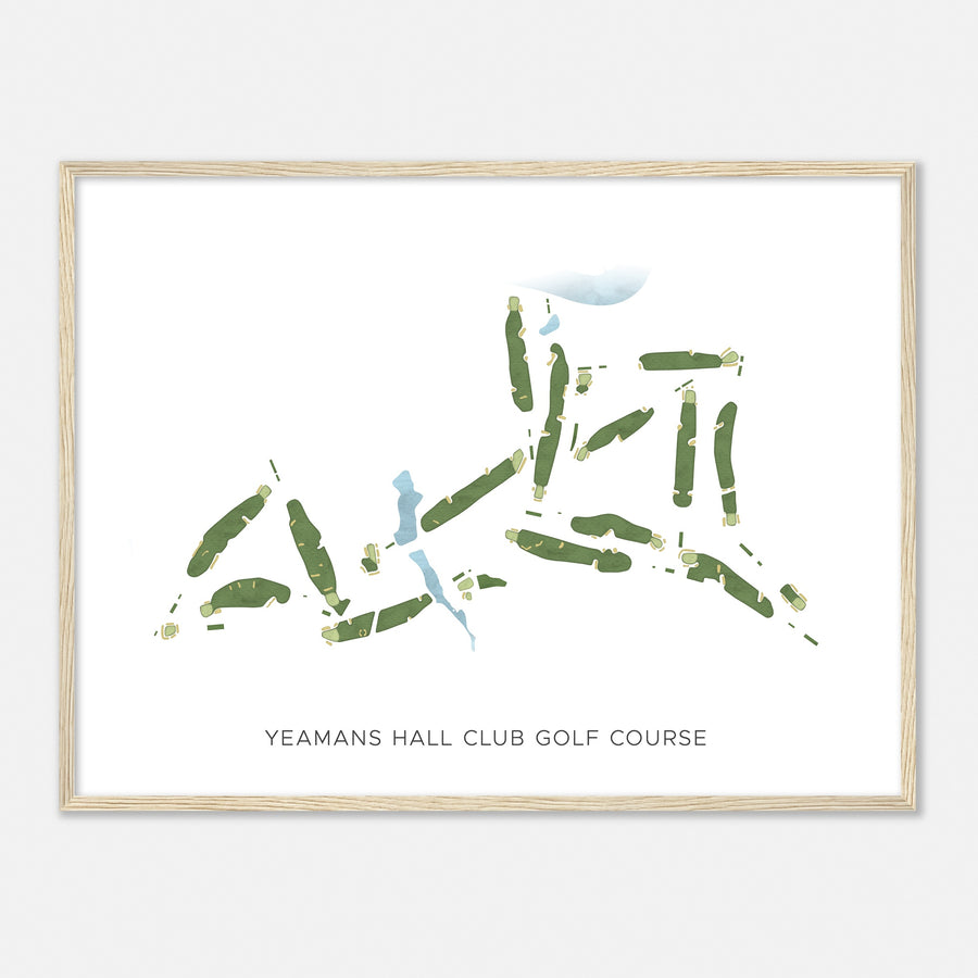 Print of Yeamans Hall Club Golf Course Modern Map