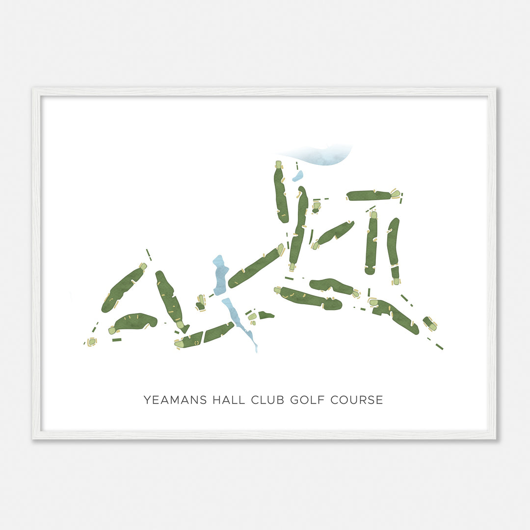 Print of Yeamans Hall Club Golf Course Modern Map