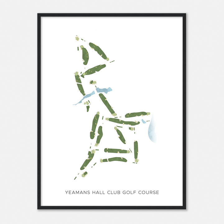 Print of Yeamans Hall Club Golf Course Modern Map