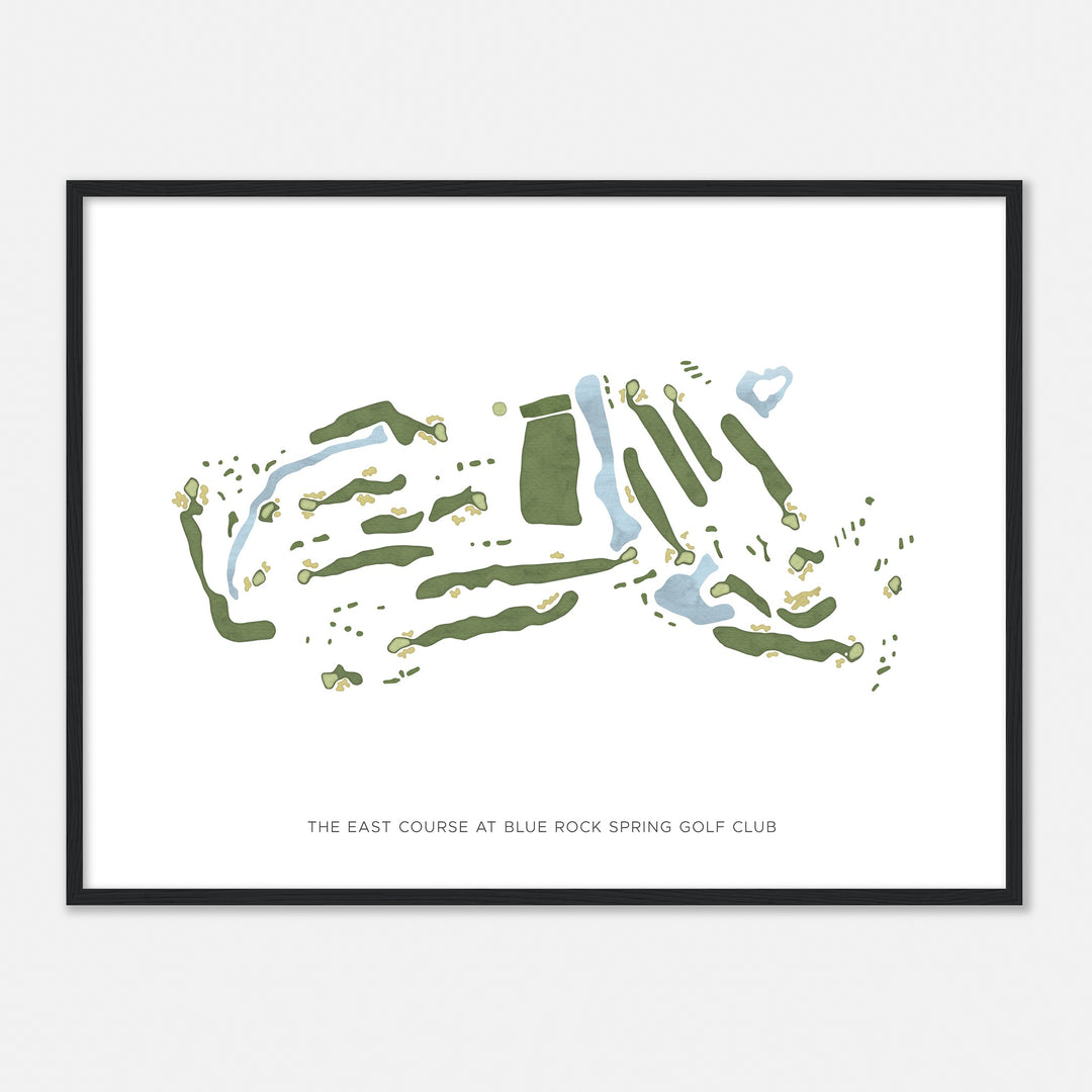 Print of The East Course At Blue Rock Spring Golf Club Modern Map