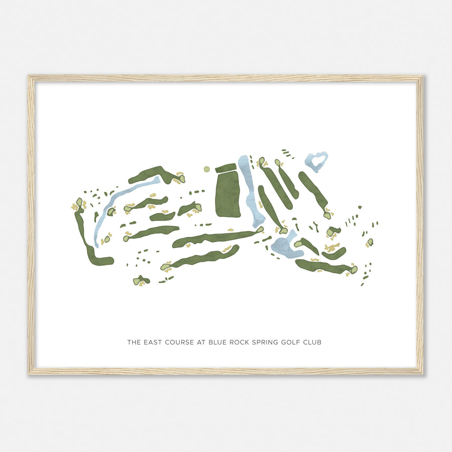 Print of The East Course At Blue Rock Spring Golf Club Modern Map