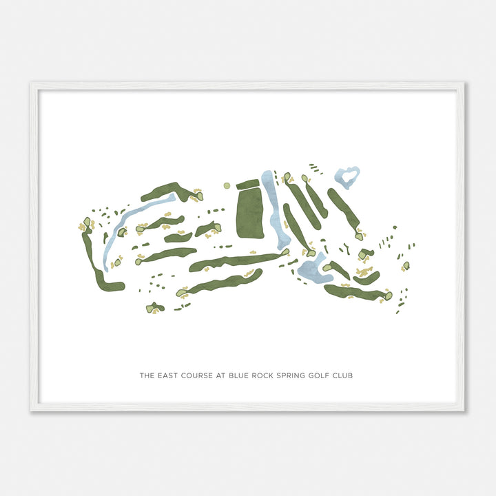 Print of The East Course At Blue Rock Spring Golf Club Modern Map