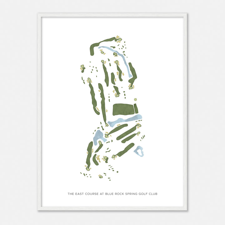 Print of The East Course At Blue Rock Spring Golf Club Modern Map