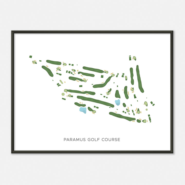 Print of Paramus Golf Course Modern Map