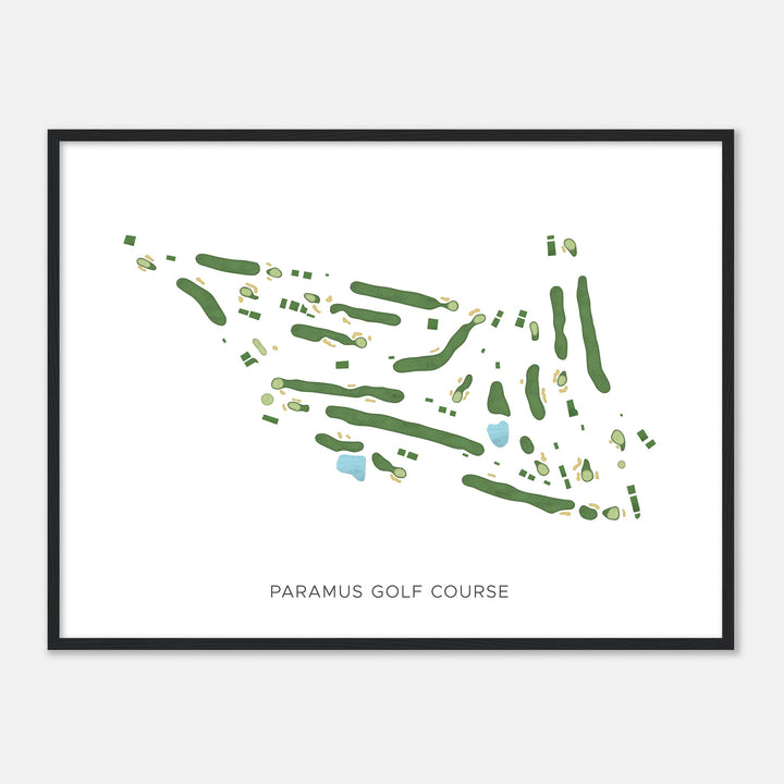 Print of Paramus Golf Course Modern Map