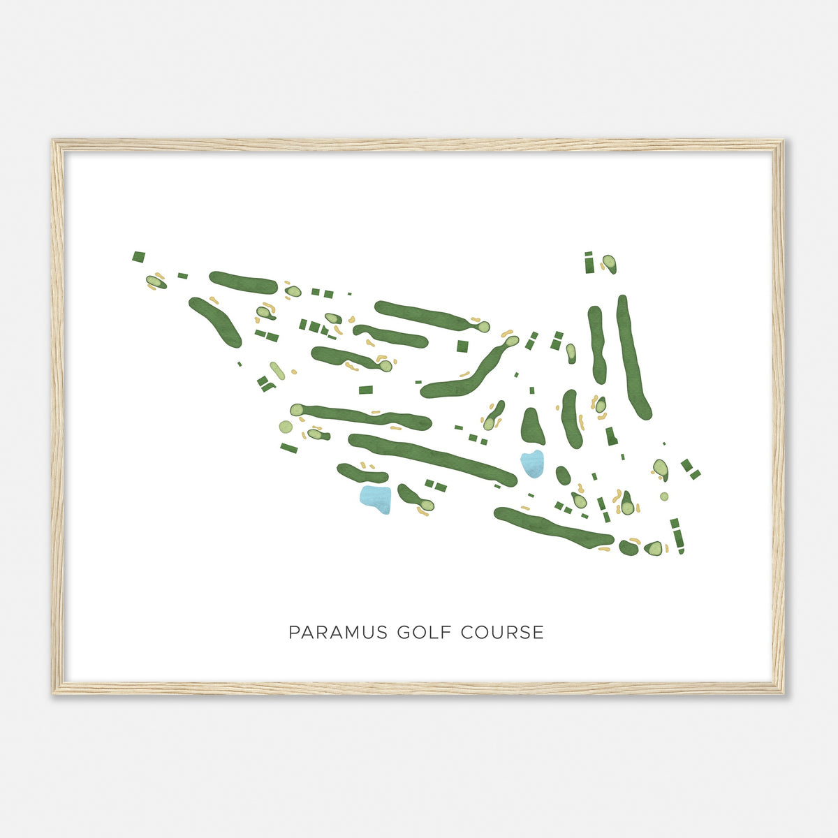 Print of Paramus Golf Course Modern Map