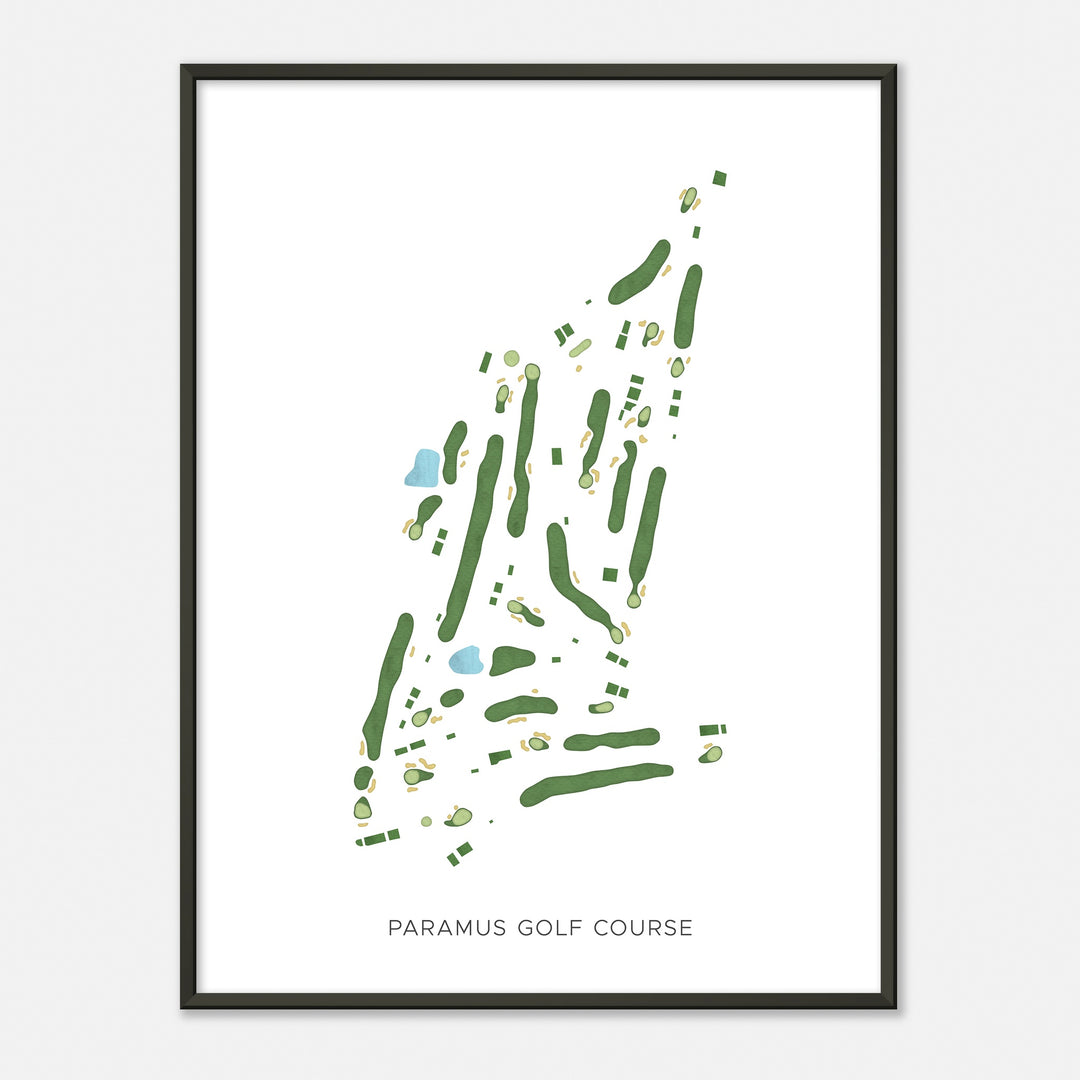 Print of Paramus Golf Course Modern Map