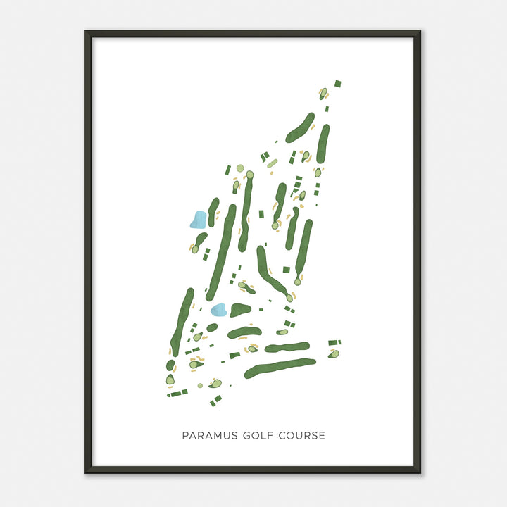 Print of Paramus Golf Course Modern Map