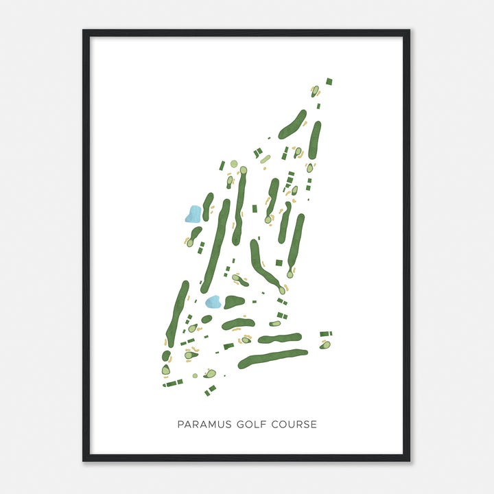 Print of Paramus Golf Course Modern Map