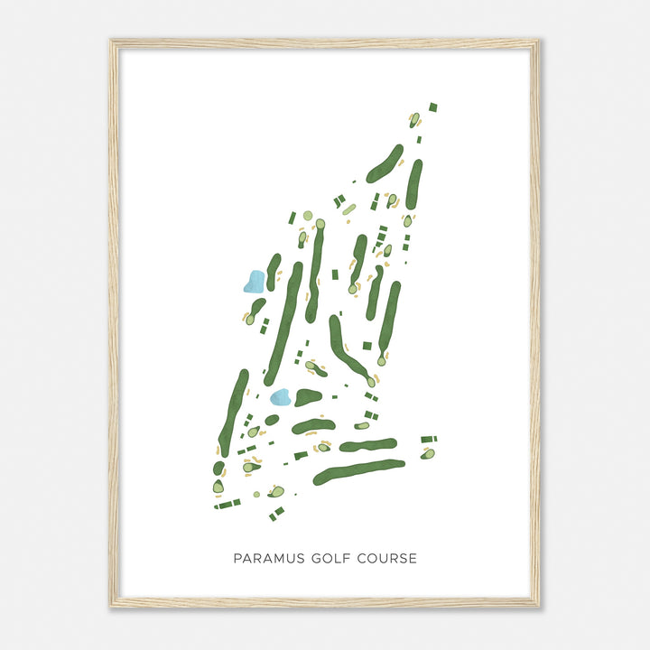 Print of Paramus Golf Course Modern Map
