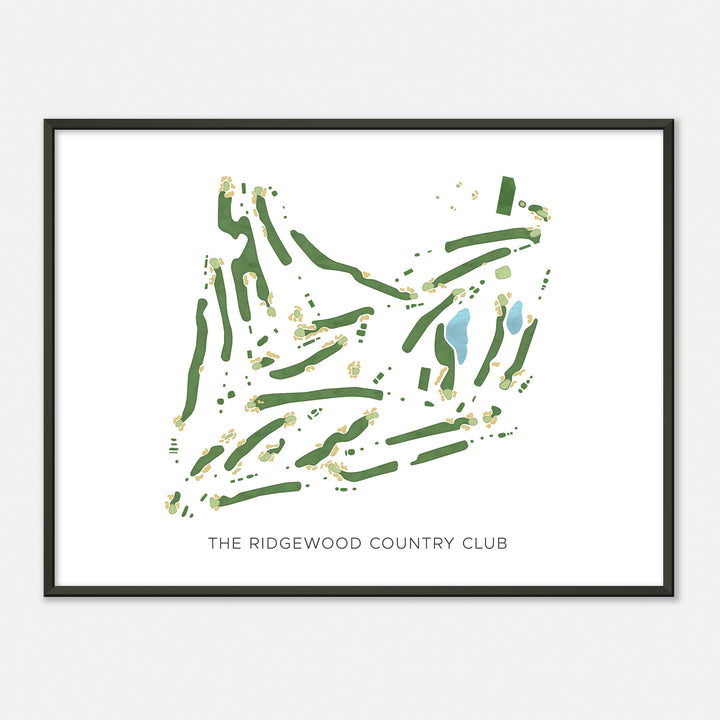 Print of The Ridgewood Country Club Modern Map