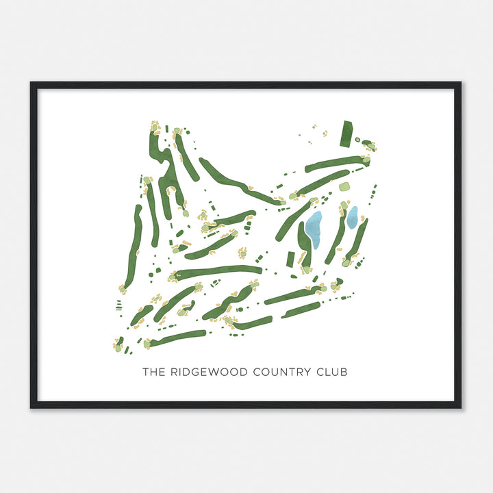 Print of The Ridgewood Country Club Modern Map
