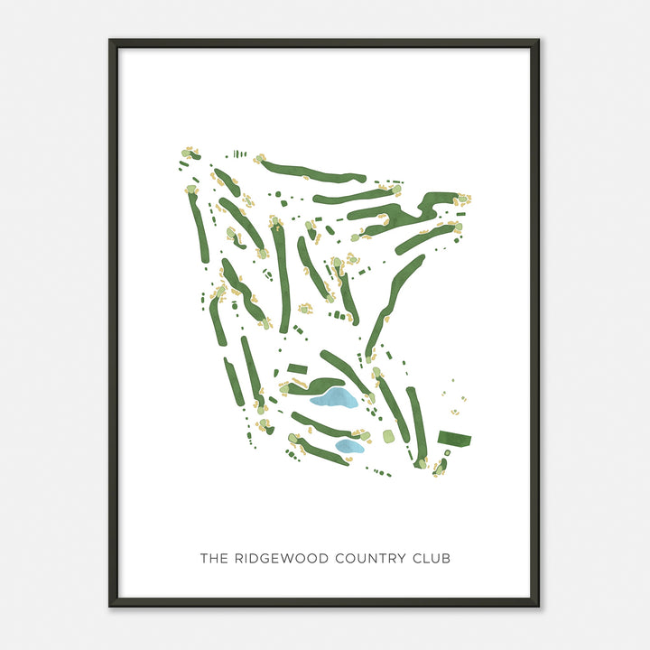 Print of The Ridgewood Country Club Modern Map