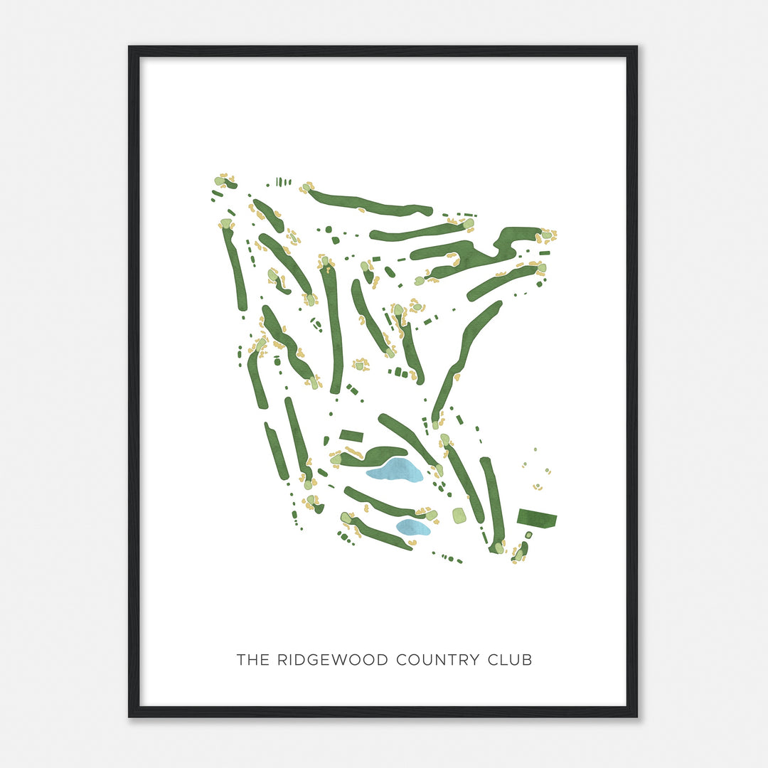 Print of The Ridgewood Country Club Modern Map
