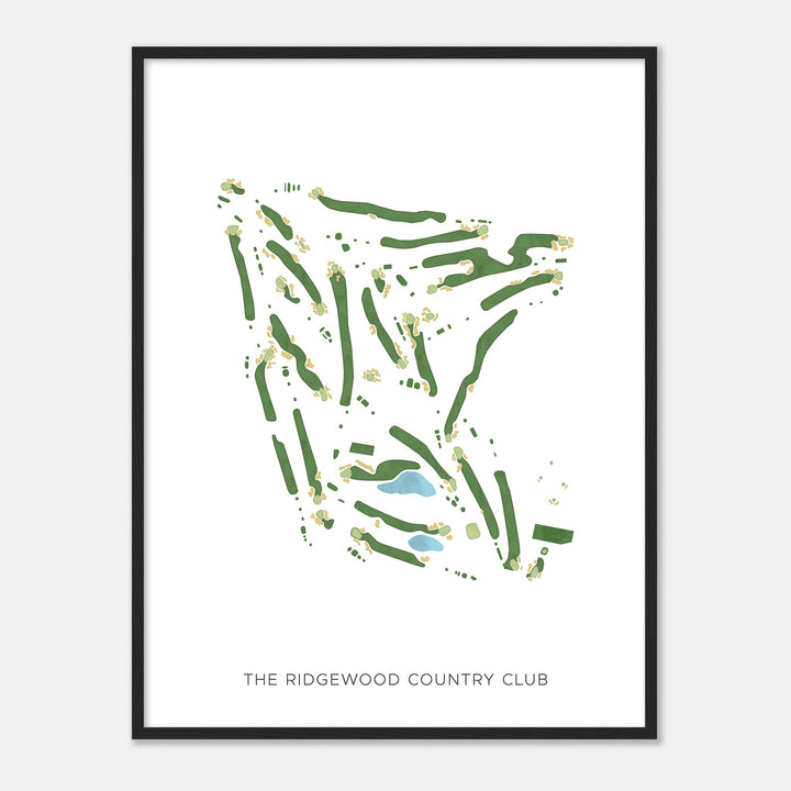 Print of The Ridgewood Country Club Modern Map