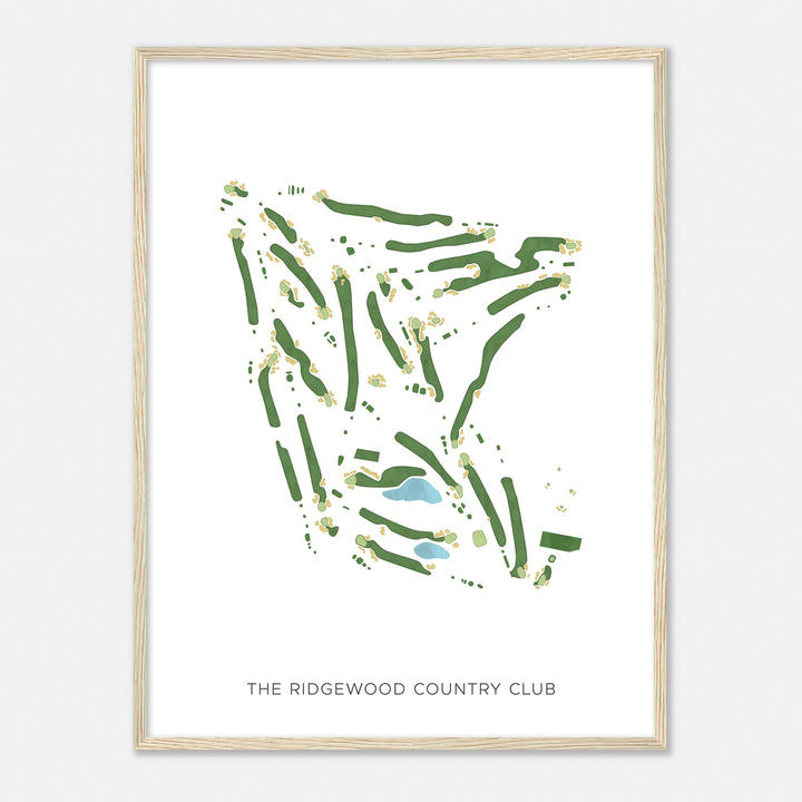 Print of The Ridgewood Country Club Modern Map