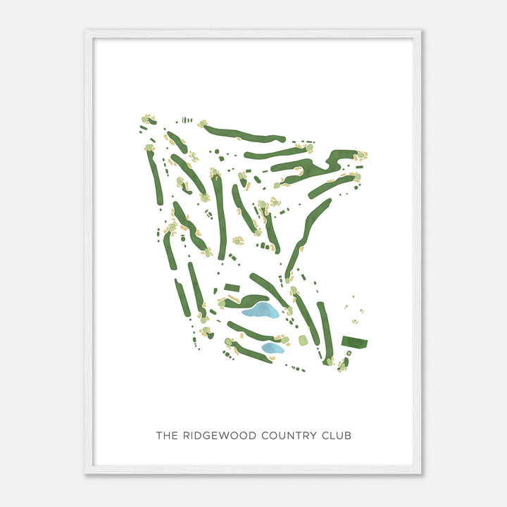 Print of The Ridgewood Country Club Modern Map