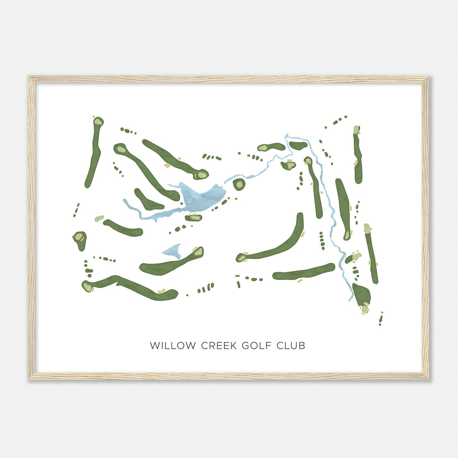 Print of Willow Creek Golf Club Modern Map