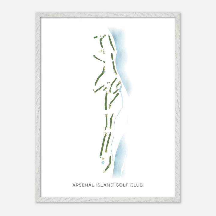 Print of Arsenal Island Golf Club Modern Map
