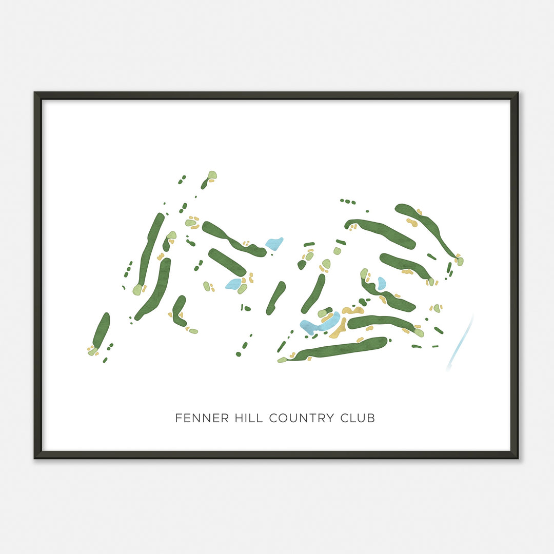 Print of Fenner Hill Country Club Modern Map