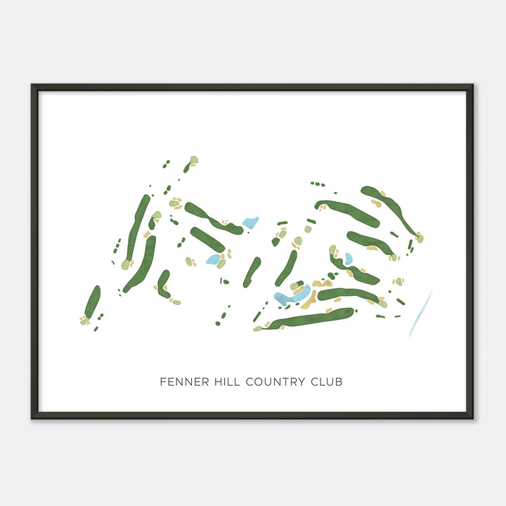 Print of Fenner Hill Country Club Modern Map