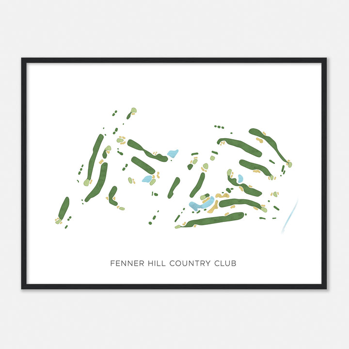 Print of Fenner Hill Country Club Modern Map