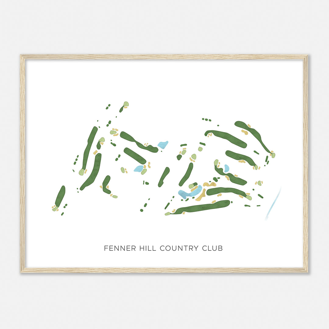 Print of Fenner Hill Country Club Modern Map