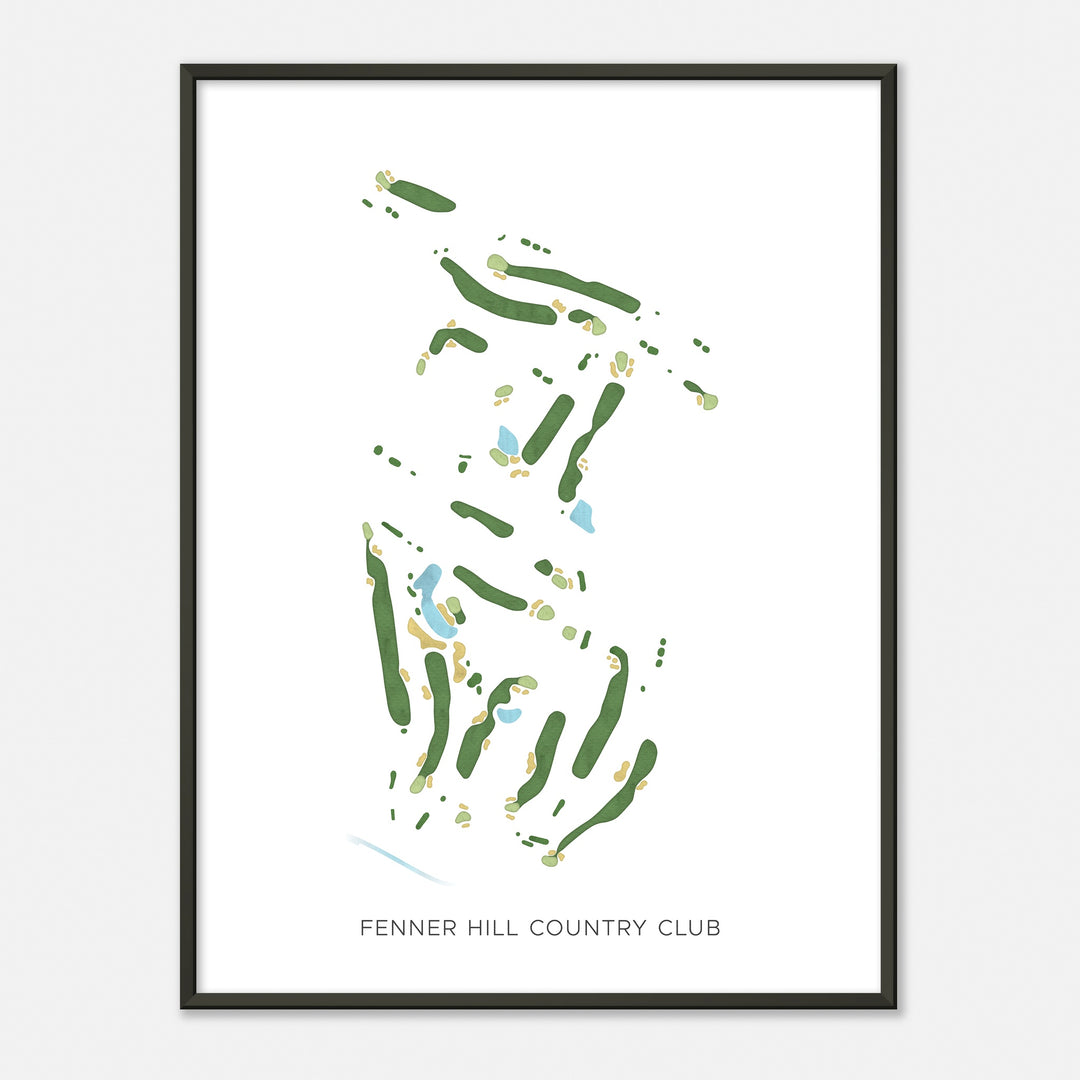 Print of Fenner Hill Country Club Modern Map