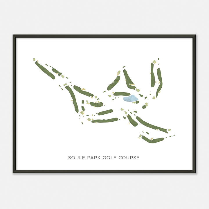 Print of Soule Park Golf Course Modern Map