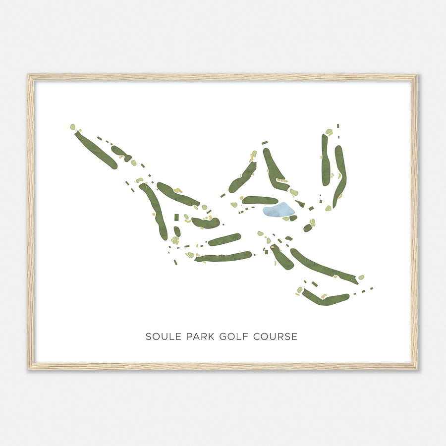 Print of Soule Park Golf Course Modern Map