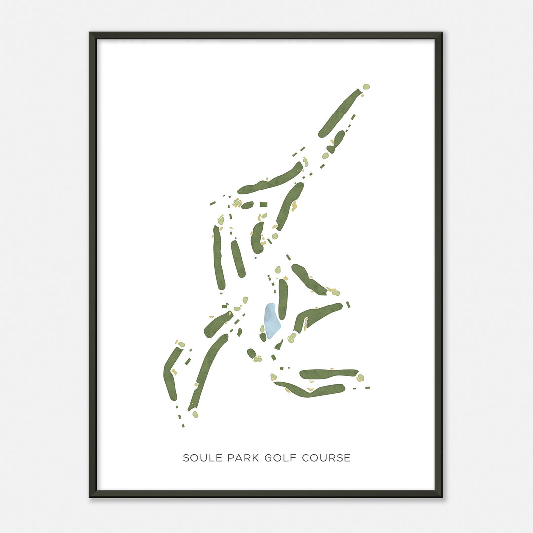 Print of Soule Park Golf Course Modern Map