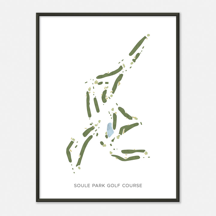 Print of Soule Park Golf Course Modern Map
