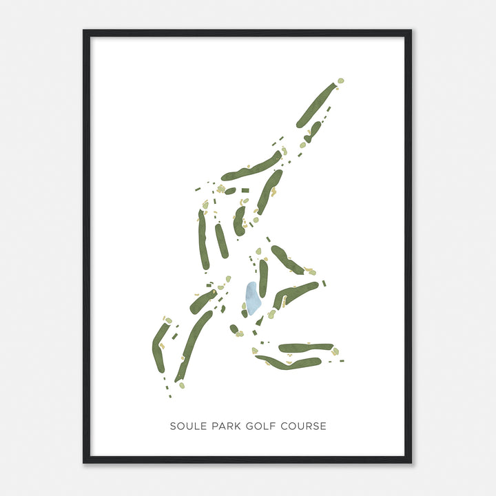 Print of Soule Park Golf Course Modern Map