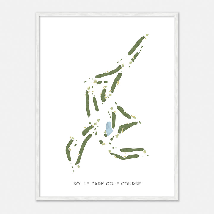 Print of Soule Park Golf Course Modern Map