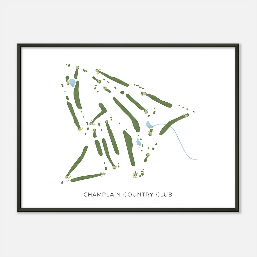 Print of Champlain Country Club Modern Map